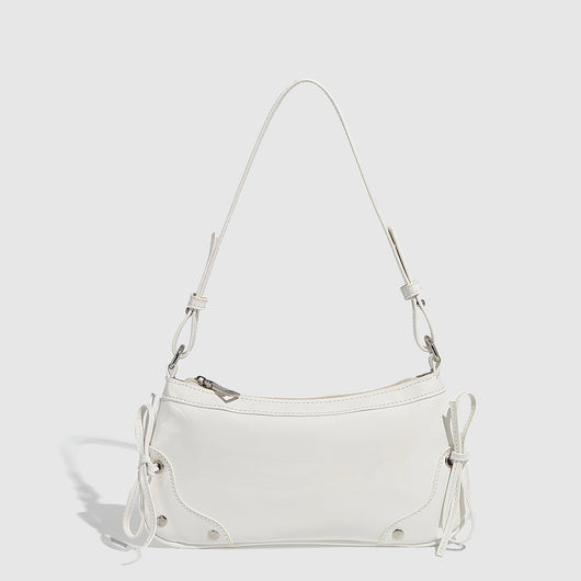 Bolso Bandolera Cuadrado Pequeño con Doble Moño - Diseño Minimalista Liso - Image 48