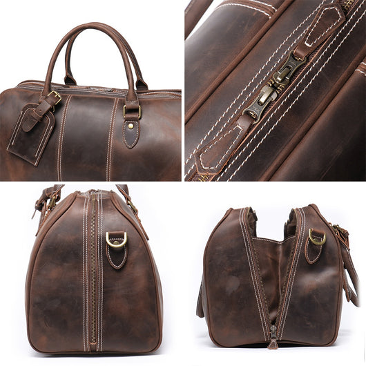 Bolsa de Viaje Portátil para Hombre en Cuero Genuino Estilo Retro - Image 53