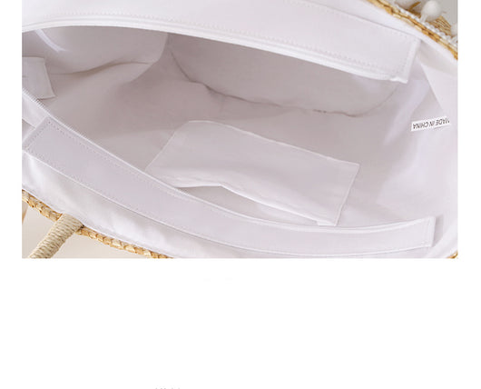Bolsa Tote Tejida Estilo Occidental de Gran Capacidad con Asa Simple - Image 15