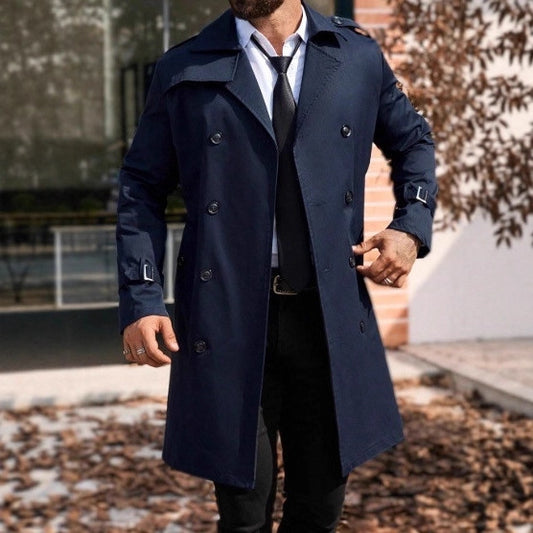 Abrigo Trench Doble Botonadura Casual para Hombre - Image 2