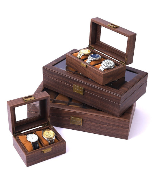 Caja Organizadora de Relojes Retro con Acabado Cuero PU y Diseño Madera - Image 21