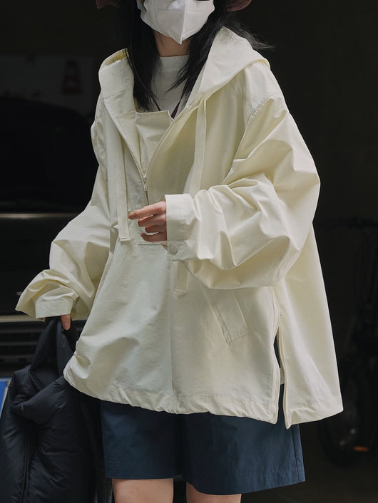Chaqueta Hoodie Urbana Coreana Slim Fit Cortavientos - Image 8
