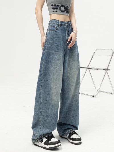 Jeans Rectos de Cintura Alta Holgados para Mujer - Image 4