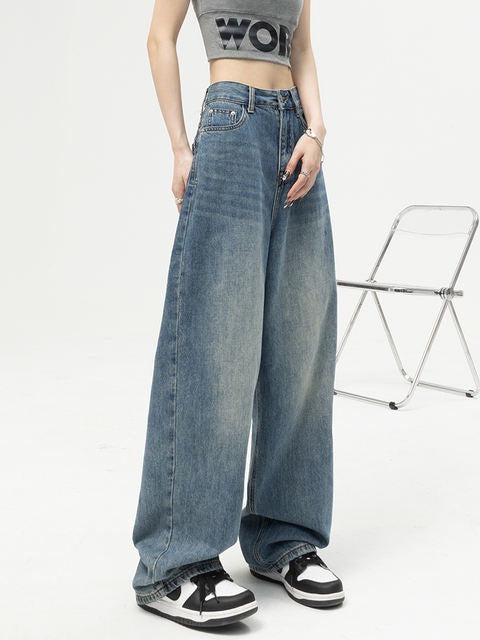 Jeans Rectos de Cintura Alta Holgados para Mujer - Image 4