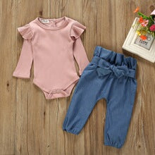 Conjunto de 3 Piezas Infantil Otoño: Blusa Denim, Falda Leopardo y Diadema - Image 21