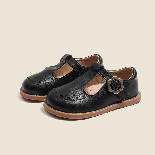 Zapatos de Cuero para Niñas Princesa con Suela Antideslizante - Image 2