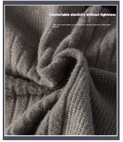Suéter Tejido Holgado con Cuello Camisero para Hombre - Otoño e Invierno - Image 20