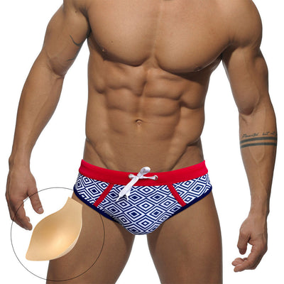 Copa de Relleno para Traje de Baño de Hombre - Triangular 3D y Discreta