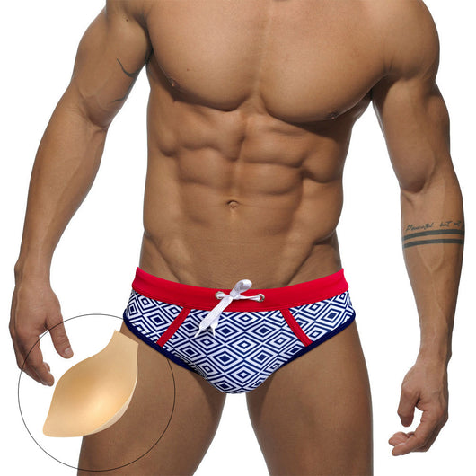 Copa de Relleno para Traje de Baño de Hombre - Triangular 3D y Discreta