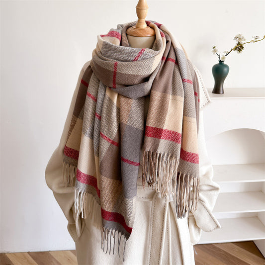 Bufanda Unisex Otoño Invierno con Borlas - Versátil para Cualquier Estilo
