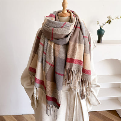 Bufanda Unisex Otoño Invierno con Borlas - Versátil para Cualquier Estilo