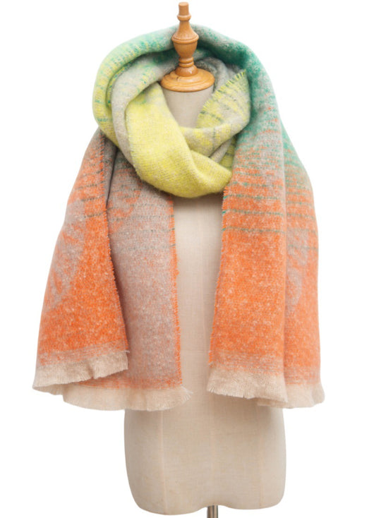 Bufanda Estilo Europeo Jacquard Hoja de Ginkgo - Image 35