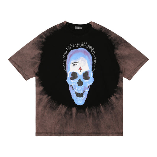 Playera Hip Hop Degradado Tie Dye con Detalles Rotos - Image 11