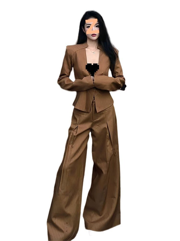 Traje de Moda Retro Americano: Blazer y Pantalón Ancho - Image 5