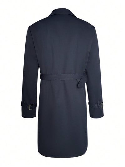 Abrigo Trench Doble Botonadura Casual para Hombre - Image 16