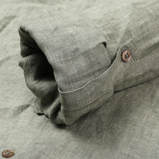 Cardigan de Lino Puro para Hombre - Manga Larga Primavera Verano - Image 4