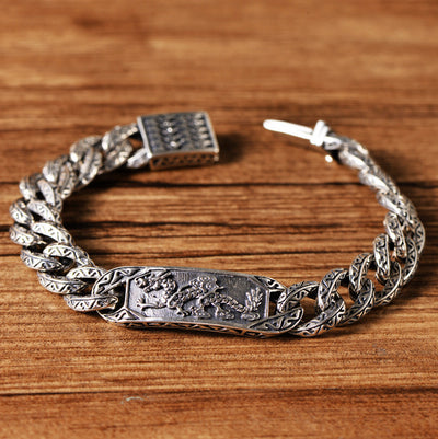 Anillo de Plata Esterlina Dragón Hip Hop Dominante - Línea Retro - Image 5