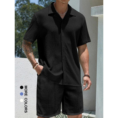 Conjunto Deportivo Hombre: Camisa y Shorts de Color Sólido - Image 4