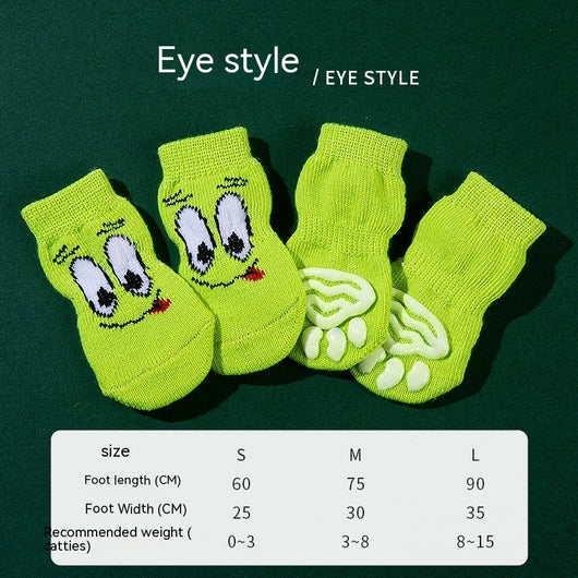Pack 4 Calcetines Antideslizantes con Diseño Teddy Corgi Gato - Image 10