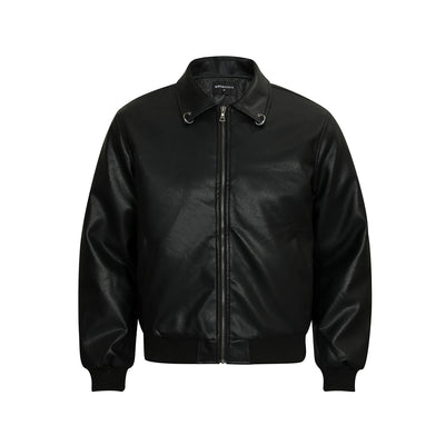 Chaqueta de Cuero PU Estilo Urbano Americano con Algodón - Image 8