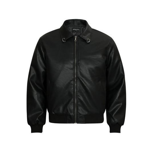 Chaqueta de Cuero PU Estilo Urbano Americano con Algodón - Image 8