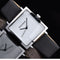 Reloj Cuadrado Retro Negro Minimalista para Mujer de Cuarzo