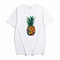 Camiseta Casual Unissex Abacaxi com Gola Redonda e Manga Curta