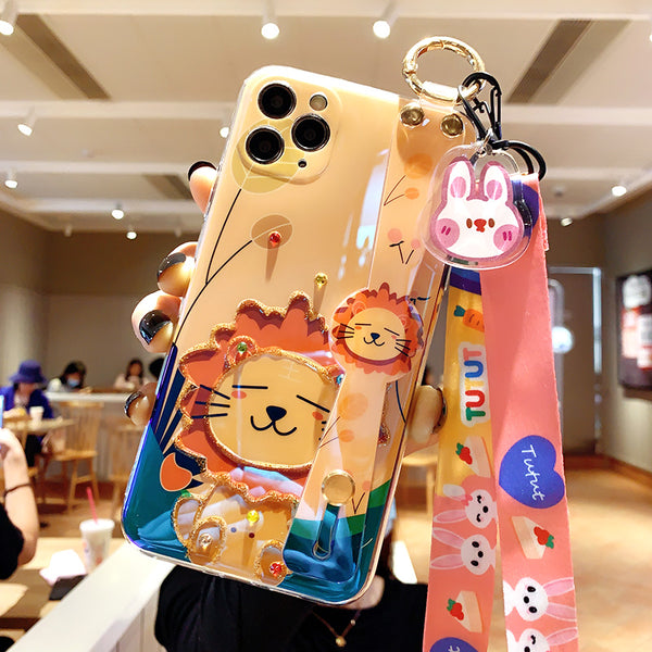 Funda Protectora con Correa para iPhone - Silicona Antishocks con Diseño Epoxy