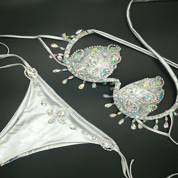 Bikini Diamante con Costuras Elegantes para Mujer