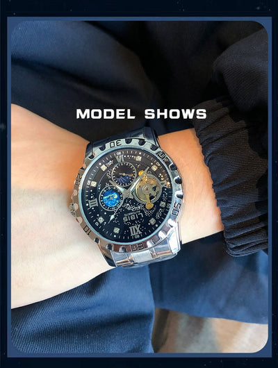 Reloj Automático Mecánico Impermeable con Esfera Luminiscente Estrellada - Image 7