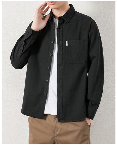 Camisa Casual Suelta con Solapa y Bolsillos para Hombre - Image 12