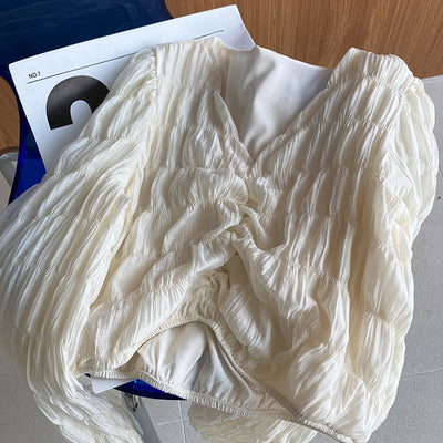Blusa de Chifón con Escote V y Diseño Plisado - Image 17