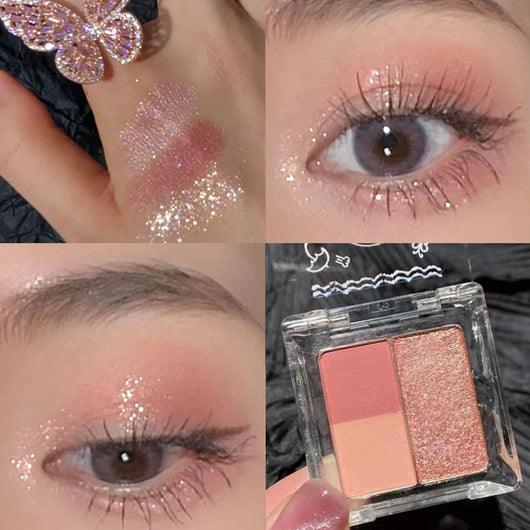 Paleta de Sombras Iridiscentes con Lentejuelas Rosa y Púrpura - Image 9