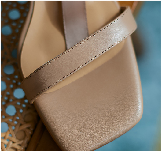 Sandalias de Tacón Grueso con Tira Perla Francesa y Cuero para Mujer - Image 14