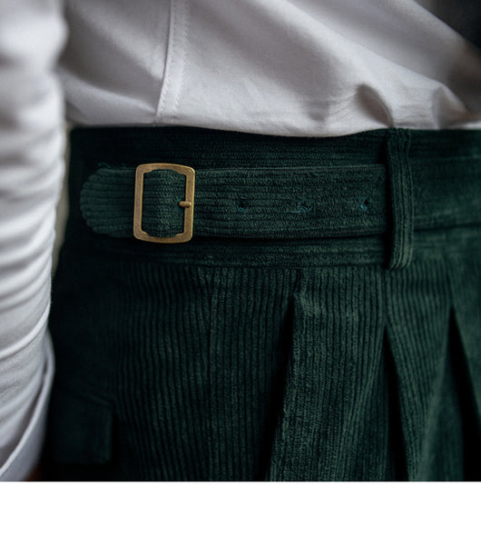 Pantalones de Pana Rectos Cintura Alta para Hombre - Image 11
