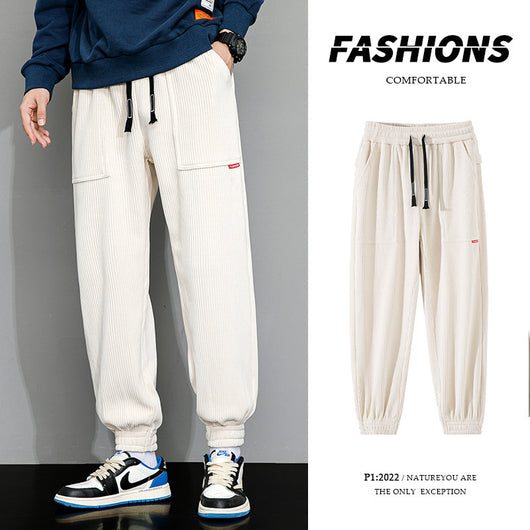 Pantalones de Pana Ancha Talla Grande para Hombre - Estilo Deportivo Casual - Image 3