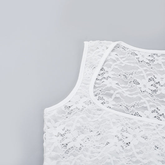 Top Encaje Espalda Descubierta con Tirantes Ajustables - Image 28