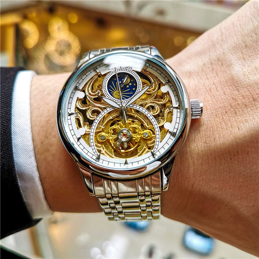 Reloj Mecánico Automático para Hombre con Esfera Luminiscente y Diseño Calado - Image 17