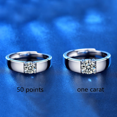 Anillo de Plata Esterlina para Hombre con Moissanita Blanca - Image 2