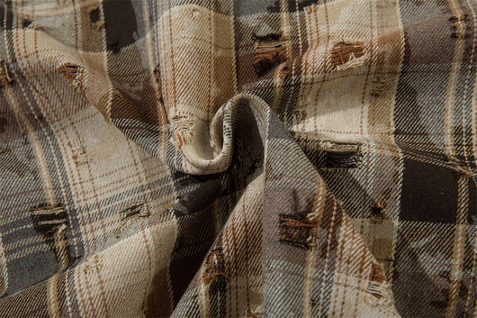 Camisa a Cuadros Suelta de Manga Larga para Hombre - Image 6