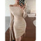 Vestido Ajustado com Cordão na Cintura - Modelo Envolvente Sexy