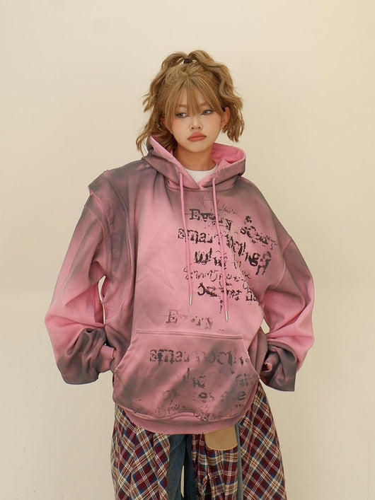 Sudadera Falsa Dos Piezas con Capucha para Mujer - Corte Holgado - Image 7