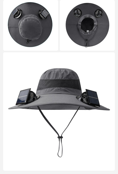 Gorra Pesquera con Ventilador Solar y Batería de Larga Duración - Image 12