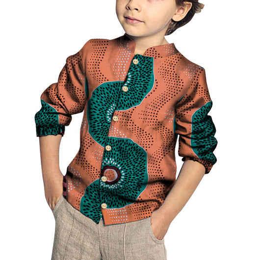 Camisa de Algodón para Niño con Estampado y Patchwork Moderno - Image 16