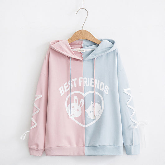 Sudadera con Capucha de Contraste Amplia y Versátil - Image 20