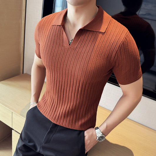 Camiseta Polo Ligera de Manga Corta para Hombre