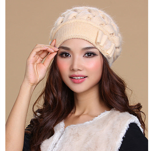 Gorro Invierno Mujer Doble Capa Lana Conejo - Abrigo Cálido y Elegante - Image 11
