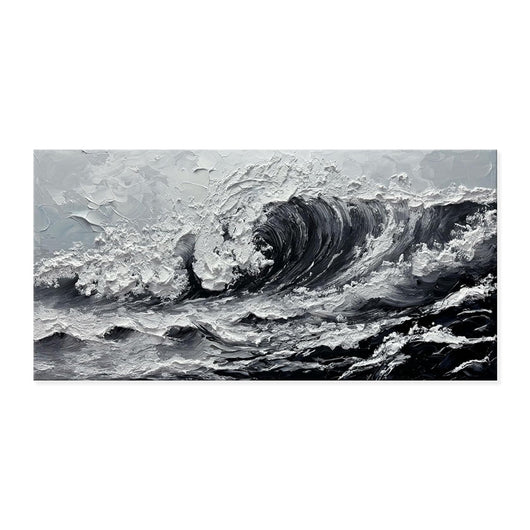 Cuadro Óleo Grandes Olas Marino Textura Gruesa Pintura Hecha a Mano para Sala - Image 6