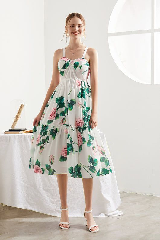 Falda Corset Suspensor Cintura Ajustada Largo Medio