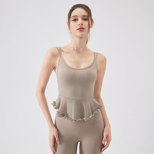Top Deportivo Yoga con Encaje Espalda Descubierta - Tela Respirable Fanxin Air Sense - Image 2